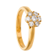 Diamantring i 18K guld - Blomma - 20155234