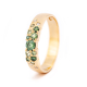 Keto Meadow 4mm - Färgdiamanter grön ring, design Jussi Louesalmi, Au3 Goldsmiths