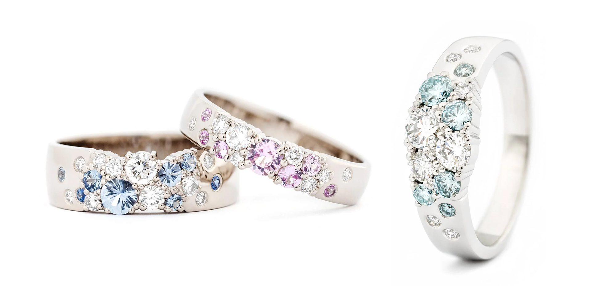 Keto Meadow Spring ringar, design Jussi Louesalmi, Au3 Goldmiths