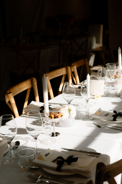 Vacker bröllopsdukning