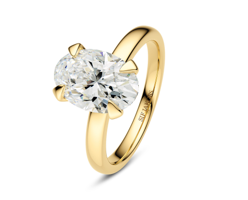 Ring Grace Ovale Solitaire - med lab-grown diamanter